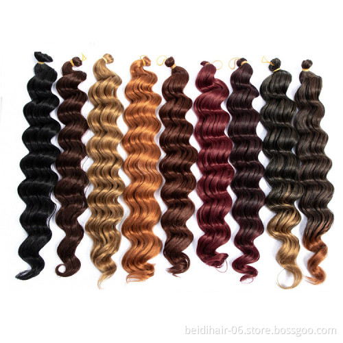 20inch Deep curly crochet bulk hair twist crochet braids ocean deep wave